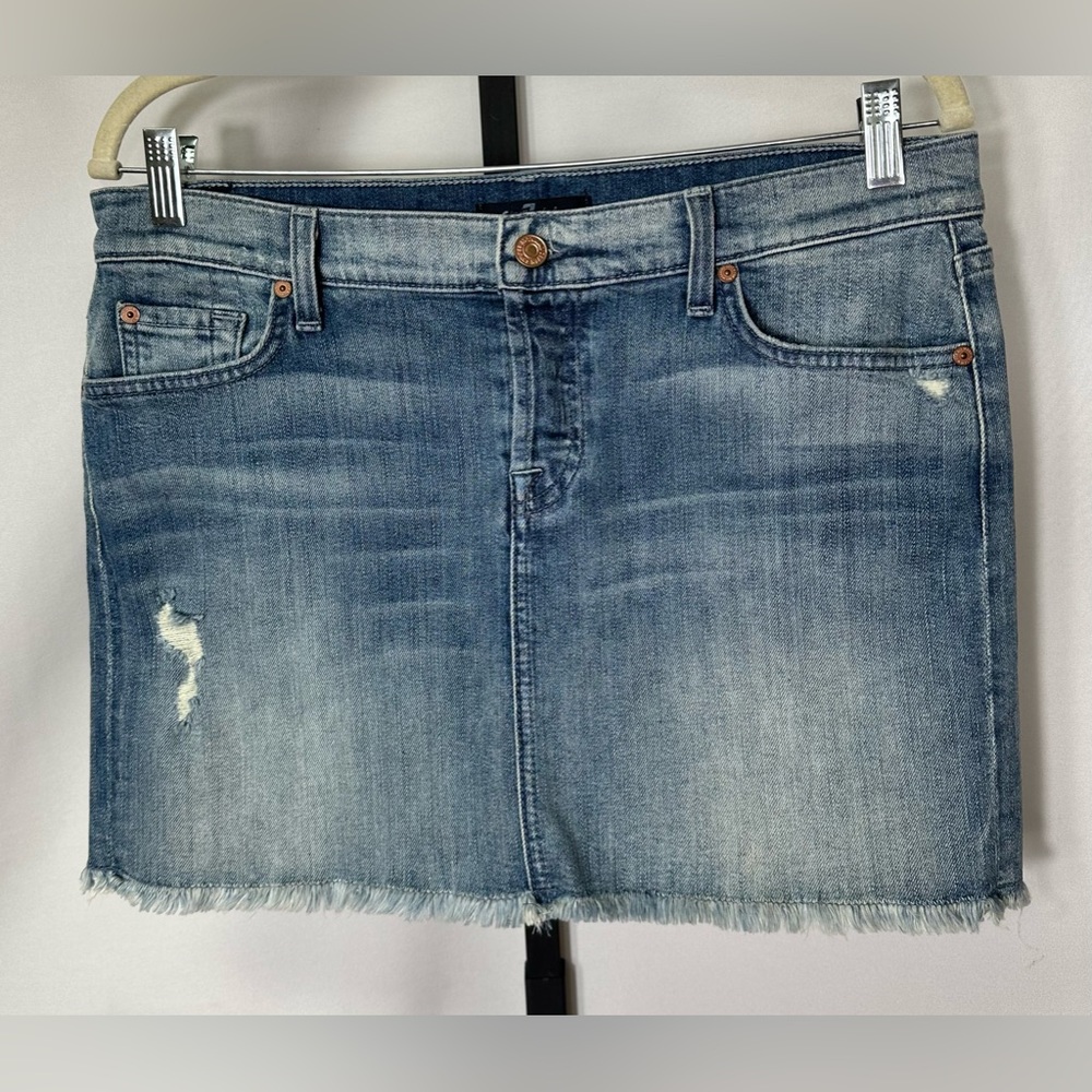 7 For All Mankind Denim Mini Skirt Size 29